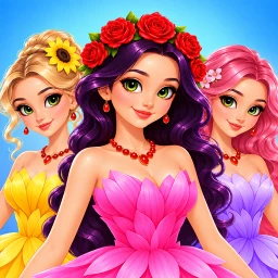 أيقونة صالون تجميل وتلبيس الفتيات